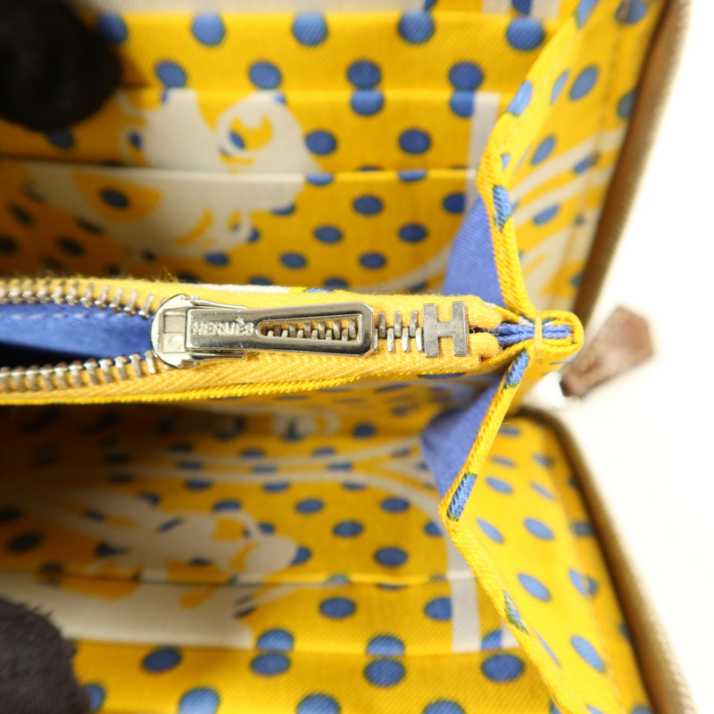 HERMES Epsom皮革Silk'In Long Wallet長錢包Gold-7