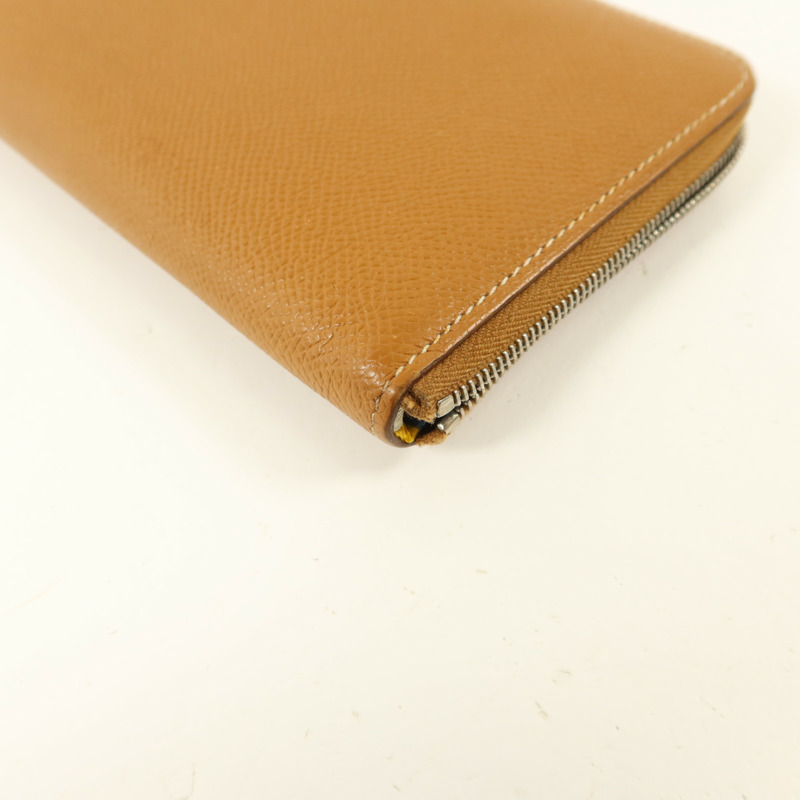 HERMES Epsom皮革Silk'In Long Wallet長錢包Gold-10
