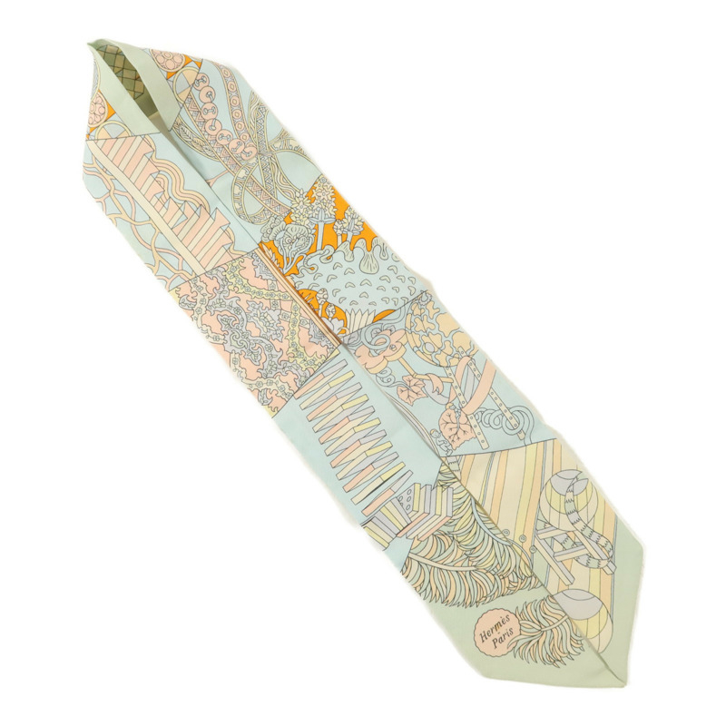 HERMES 絲質Twilly絲巾-3