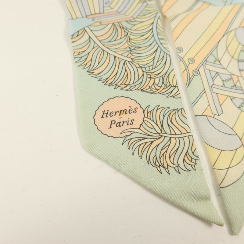 HERMES 絲質Twilly絲巾-4