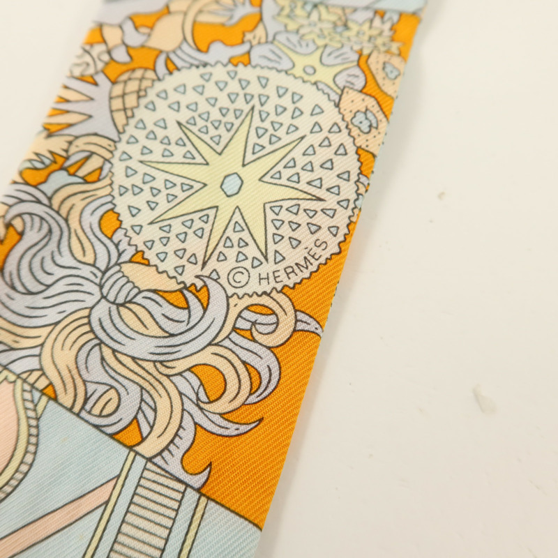 HERMES 絲質Twilly絲巾-5
