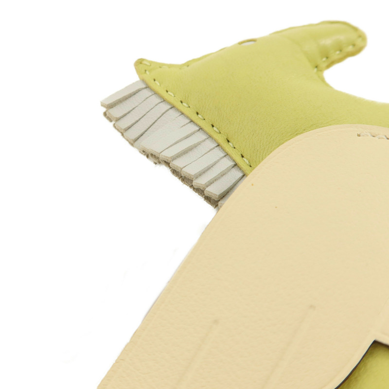 HERMES Milo/Swift皮革Rodeo Pegase MM掛飾Bleu Pale-3