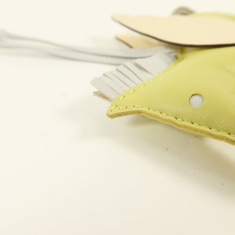 HERMES Milo/Swift皮革Rodeo Pegase MM掛飾Bleu Pale-7