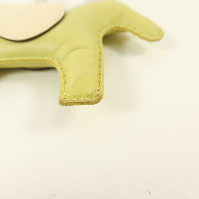 HERMES Milo/Swift皮革Rodeo Pegase MM掛飾Bleu Pale-9