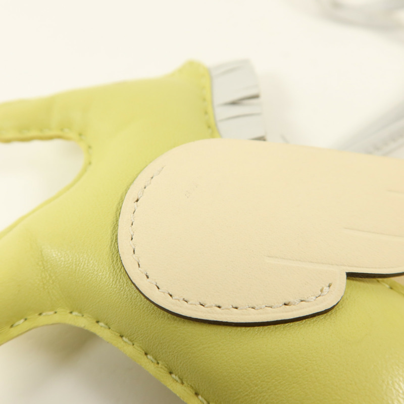 HERMES Milo/Swift皮革Rodeo Pegase MM掛飾Bleu Pale-11