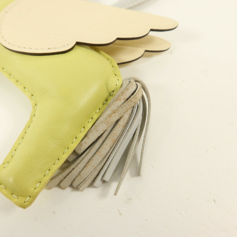 HERMES Milo/Swift皮革Rodeo Pegase MM掛飾Bleu Pale-12