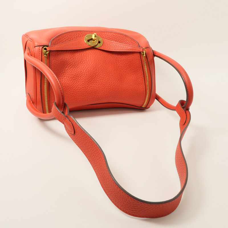 HERMES Clemence皮革Lindy 26手挽肩背兩用袋-8