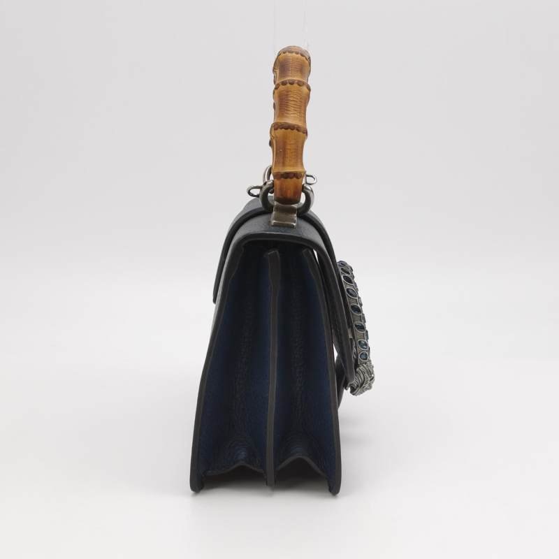 Gucci Dionysus酒神包迷你牛皮純色雙虎頭搭扣斜背包斜背包斜背包-3