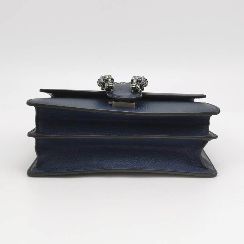 Gucci Dionysus酒神包迷你牛皮純色雙虎頭搭扣斜背包斜背包斜背包-5