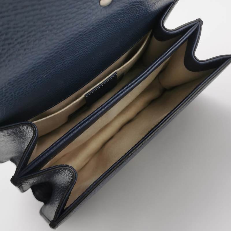 Gucci Dionysus酒神包迷你牛皮純色雙虎頭搭扣斜背包斜背包斜背包-6