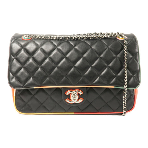 CHANEL 羊皮皮革Flap Bag Cuba鏈帶肩背袋