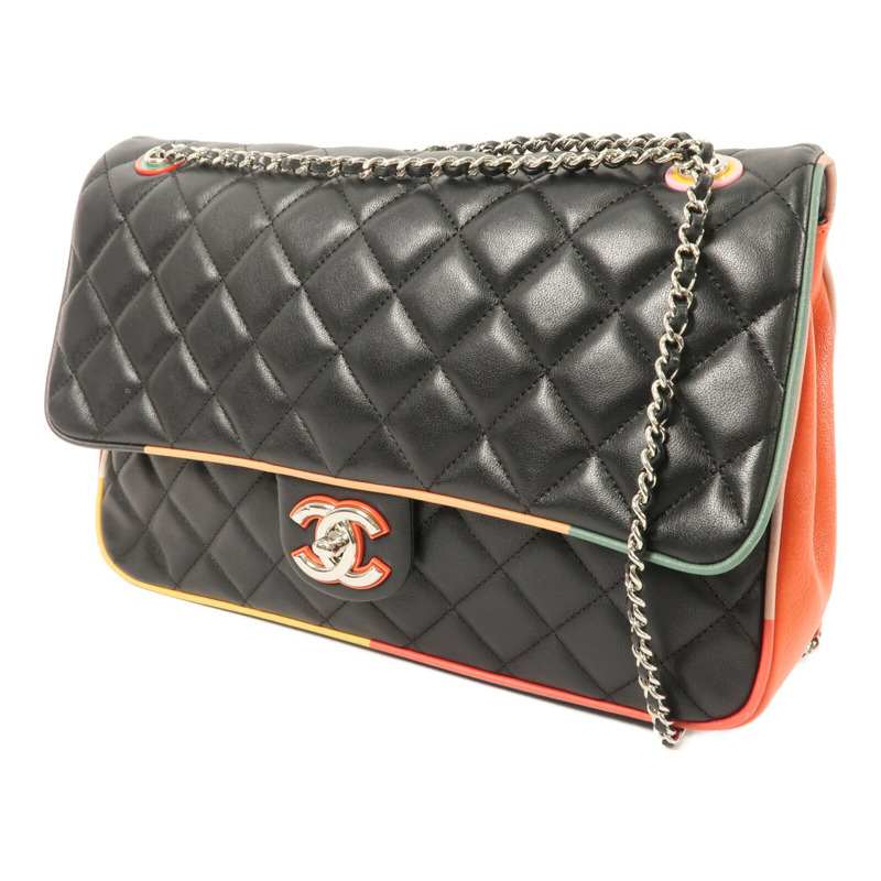 CHANEL 羊皮皮革Flap Bag Cuba鏈帶肩背袋-2