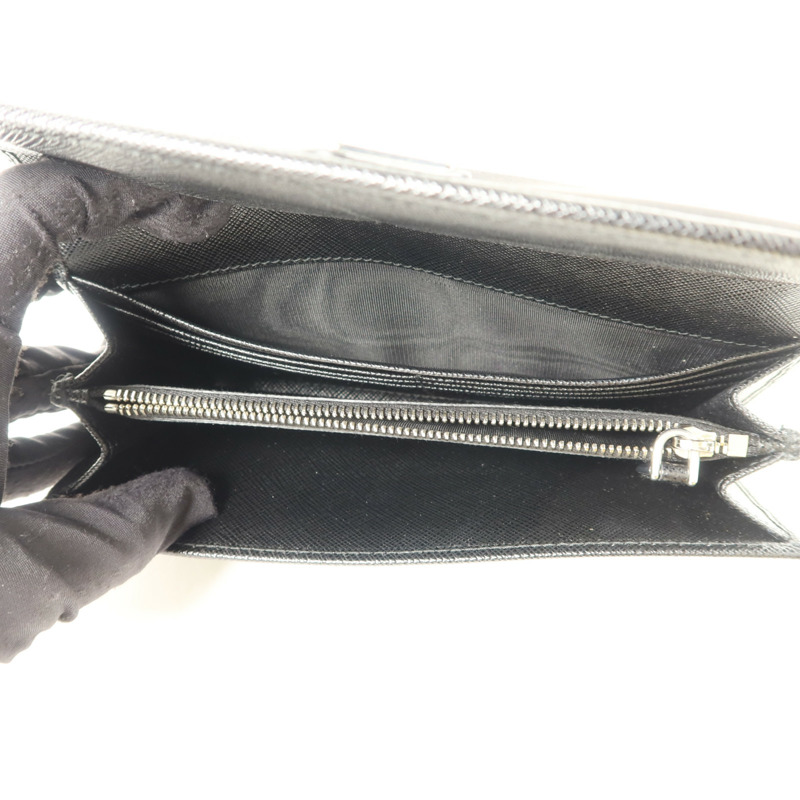 PRADA 尼龍/Saffiano皮革Long Wallet長錢包-4