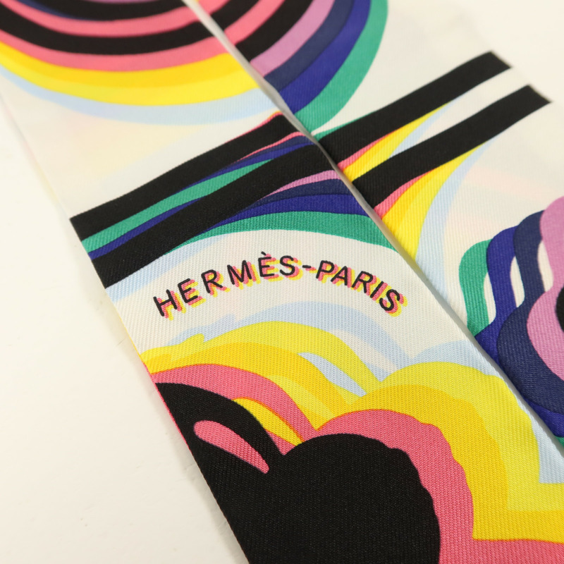 HERMES 絲質Twilly絲巾-4