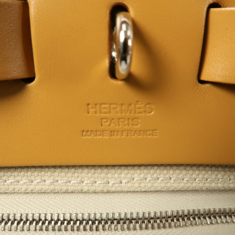 HERMES Toile H帆布Herbag PM手挽肩背兩用袋Beton/Fauve-6