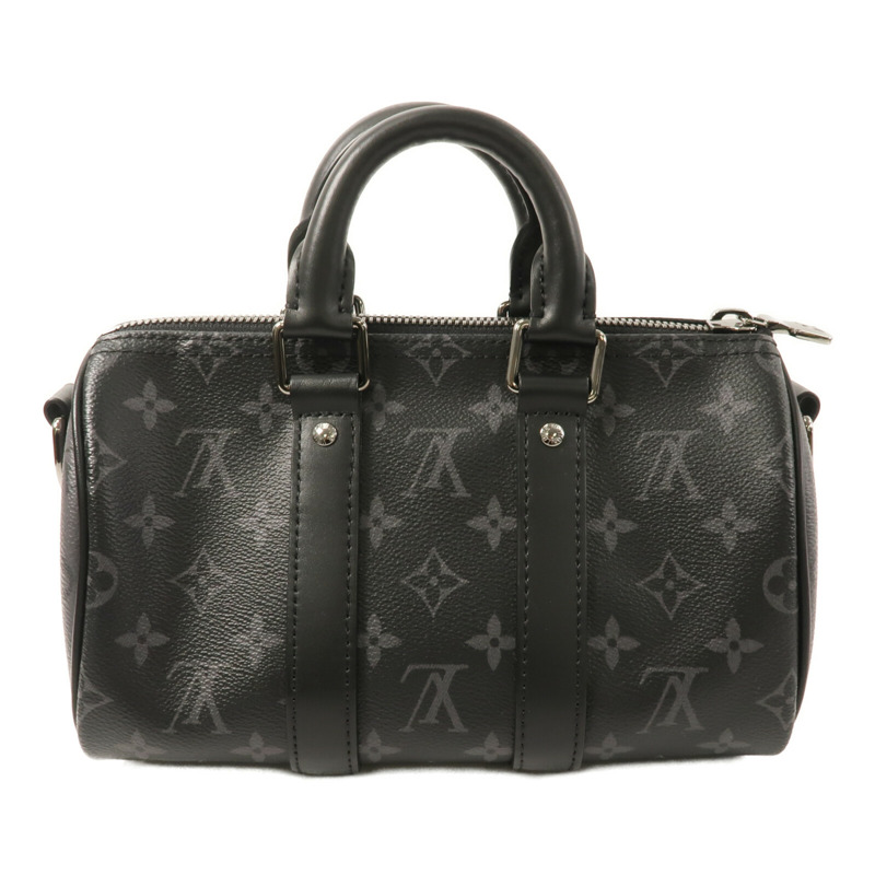 LOUIS VUITTON Monogram Eclipse Keepall Bandouliere 25手挽肩背兩用袋-1