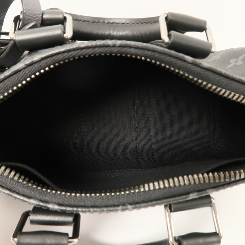LOUIS VUITTON Monogram Eclipse Keepall Bandouliere 25手挽肩背兩用袋-4