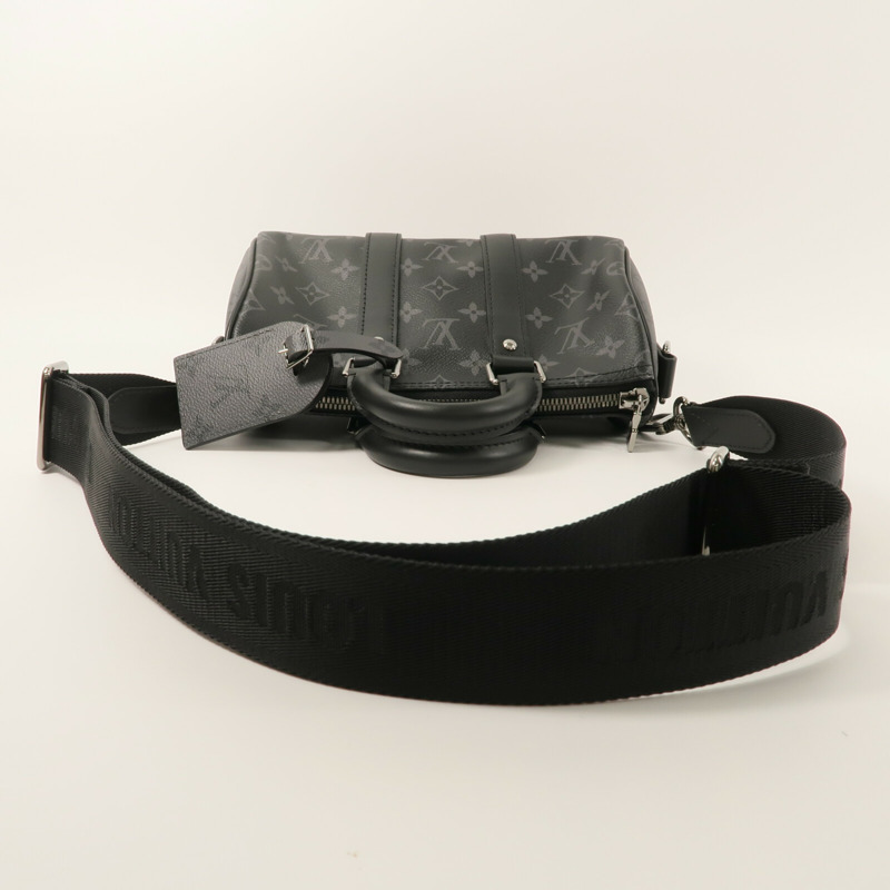 LOUIS VUITTON Monogram Eclipse Keepall Bandouliere 25手挽肩背兩用袋-8
