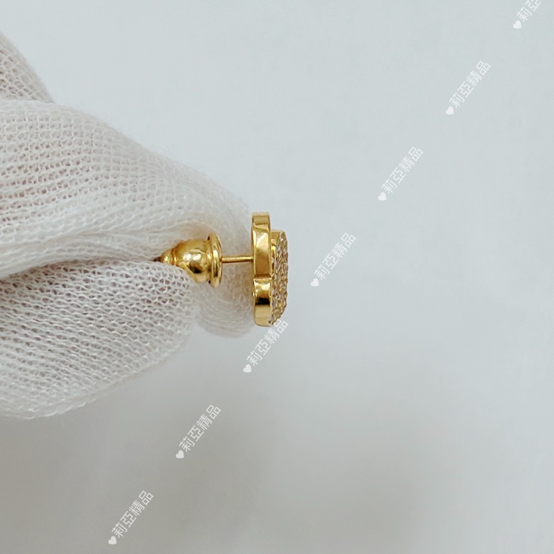 莉亞精品♡ Dior蒙田30愛心水鑽耳環 二手美品-5