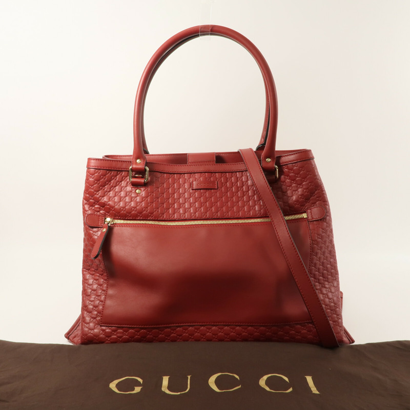 GUCCI 牛皮皮革2 Way Shoulder手挽肩背兩用袋-10