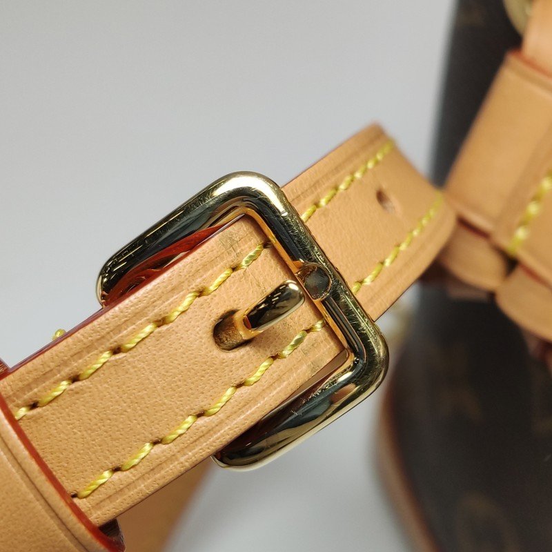 Louis Vuitton (LV) NOENano植鞣革Monogram印花抽繩斜挎包肩背包晶片款-10