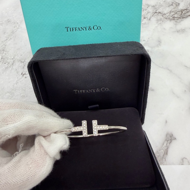 Tiffany & Co. 蒂芙尼 Wire 鑽石線圈手鏈 白金 X-small-3