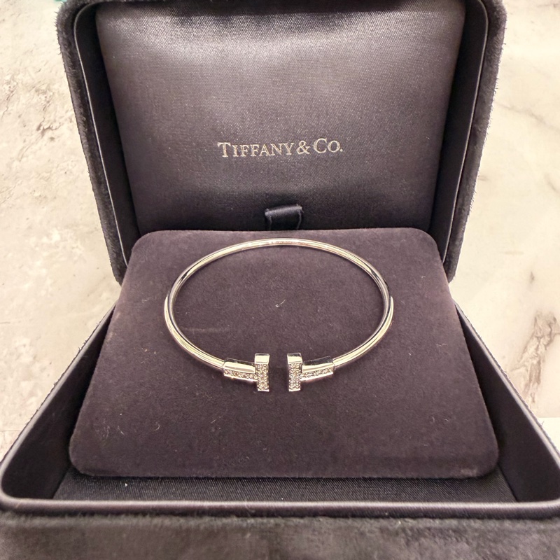 Tiffany & Co. 蒂芙尼 Wire 鑽石線圈手鏈 白金 X-small-4