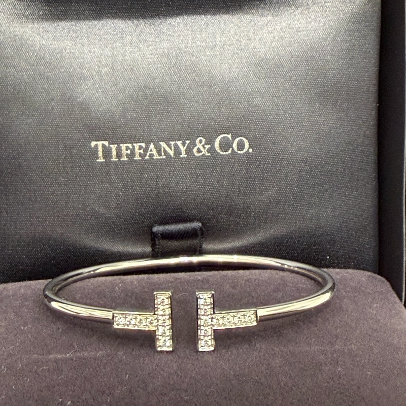 Tiffany & Co. 蒂芙尼 Wire 鑽石線圈手鏈 白金 X-small-11