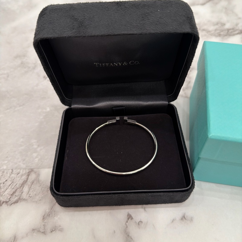 Tiffany & Co. 蒂芙尼 Wire 鑽石線圈手鏈 白金 X-small-15