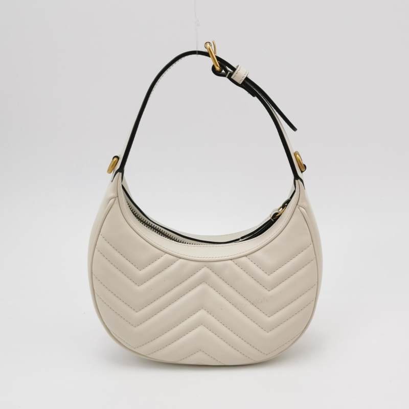 Gucci GG Marmont小號牛皮V紋絎縫雙G標誌斜背包單肩包-4