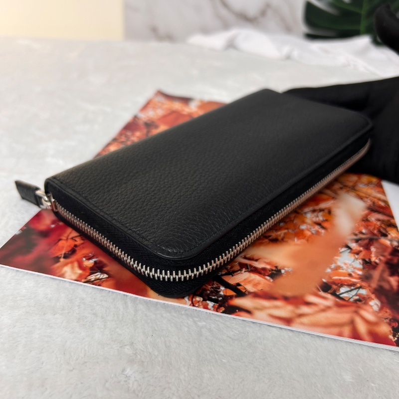 Prada Vitello Daino Triangle 粒紋皮革長夾 晶片款-14