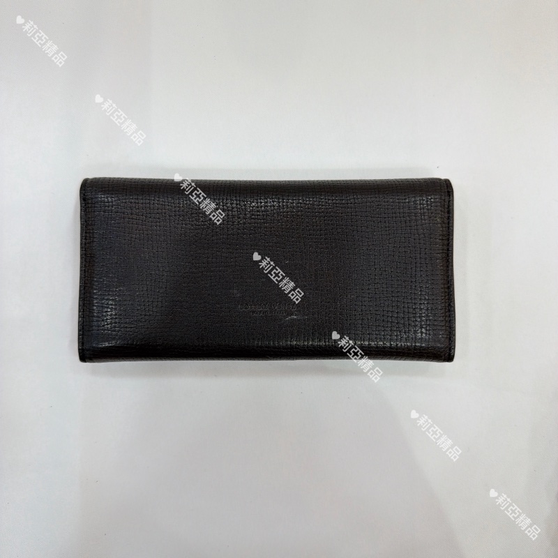 莉亞精品♡ Bv黑色牛皮長夾 二手-2