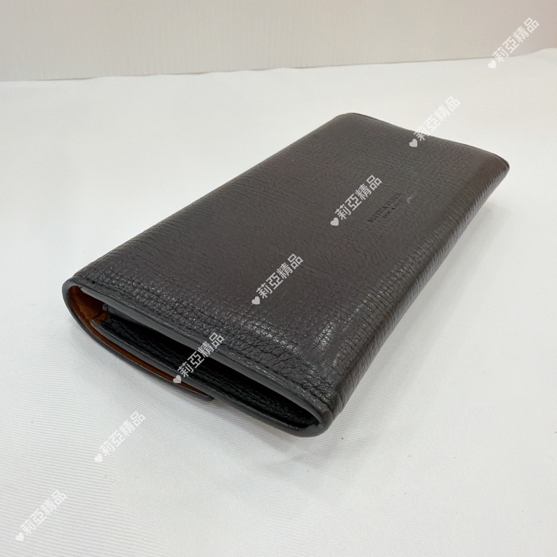 莉亞精品♡ Bv黑色牛皮長夾 二手-3