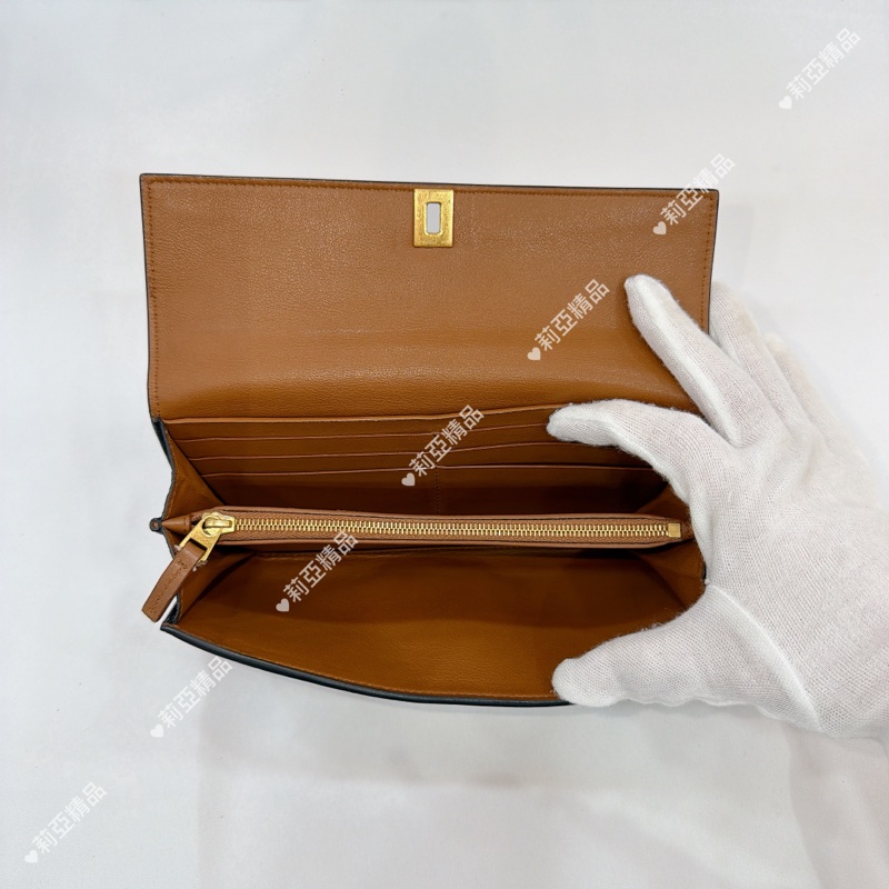 莉亞精品♡ Bv黑色牛皮長夾 二手-7