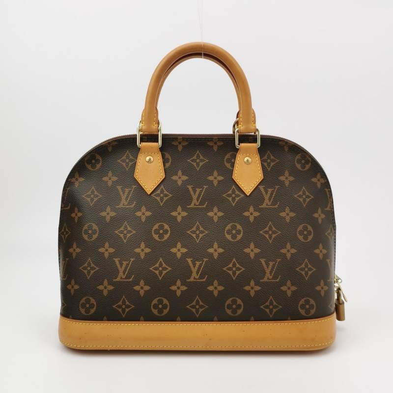Louis Vuitton (LV) Alma小號植鞣革Monogram印花貝殼包手提包-4