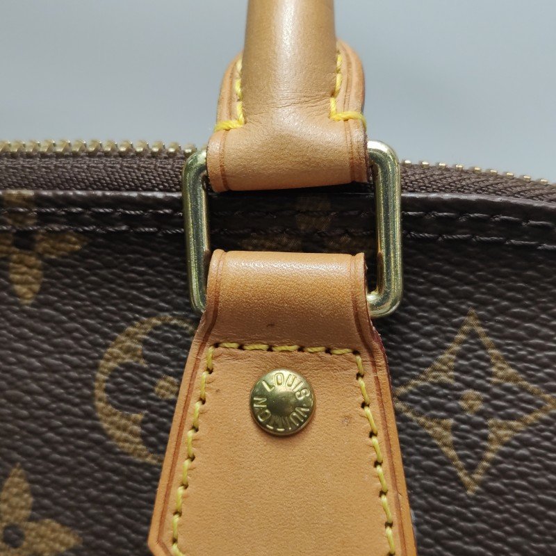 Louis Vuitton (LV) Alma小號植鞣革Monogram印花貝殼包手提包-12