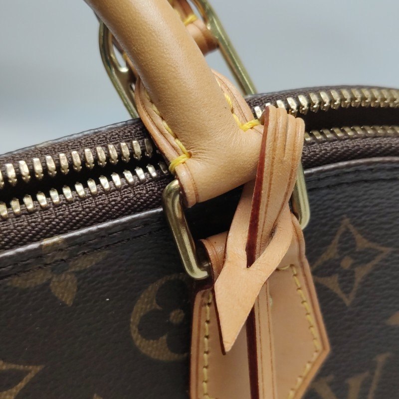 Louis Vuitton (LV) Alma小號植鞣革Monogram印花貝殼包手提包-14