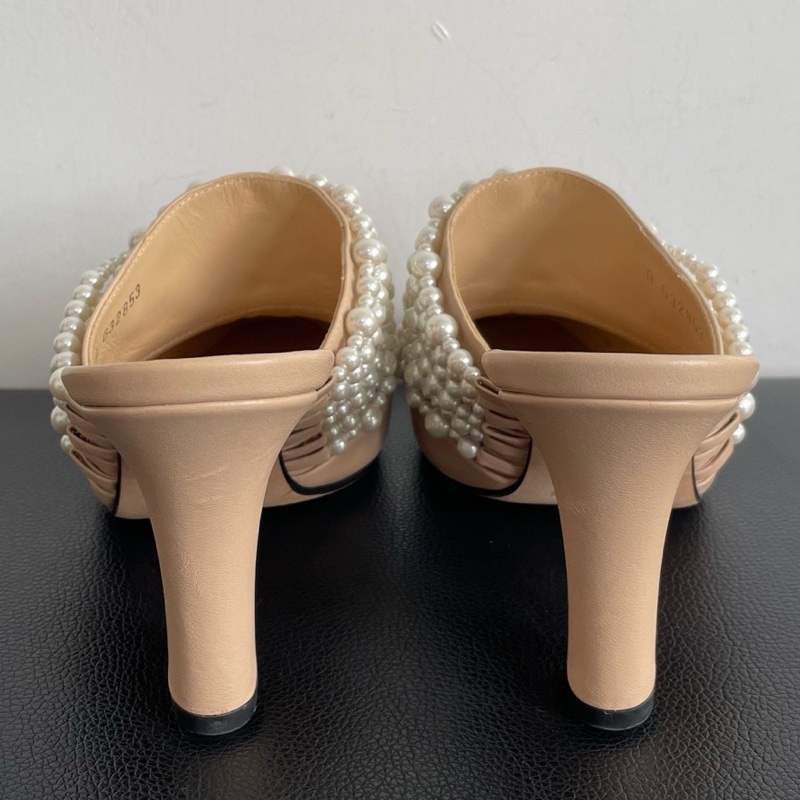 Chanel 香奈兒 珍珠奶茶色高跟鞋  尺寸：35.5碼 鞋跟：9cm-1