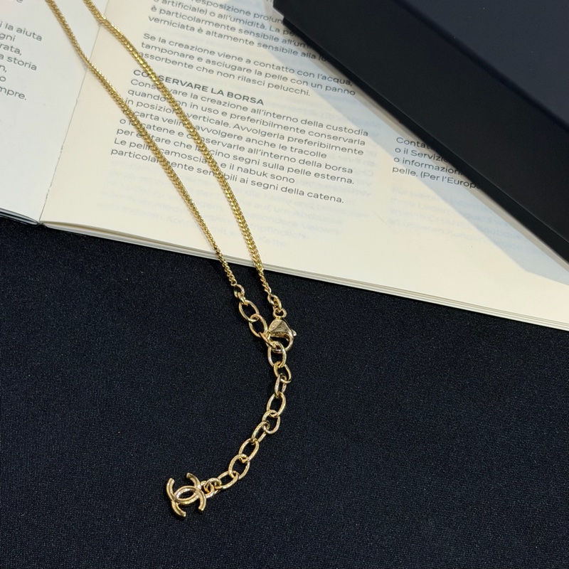 CHANEL雙C黑色星星造型琺瑯項鍊-4