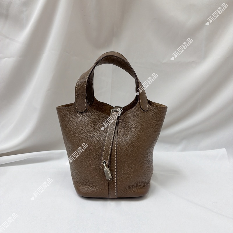 莉亞精品♡ Hermes P18 大象灰銀扣二手-2