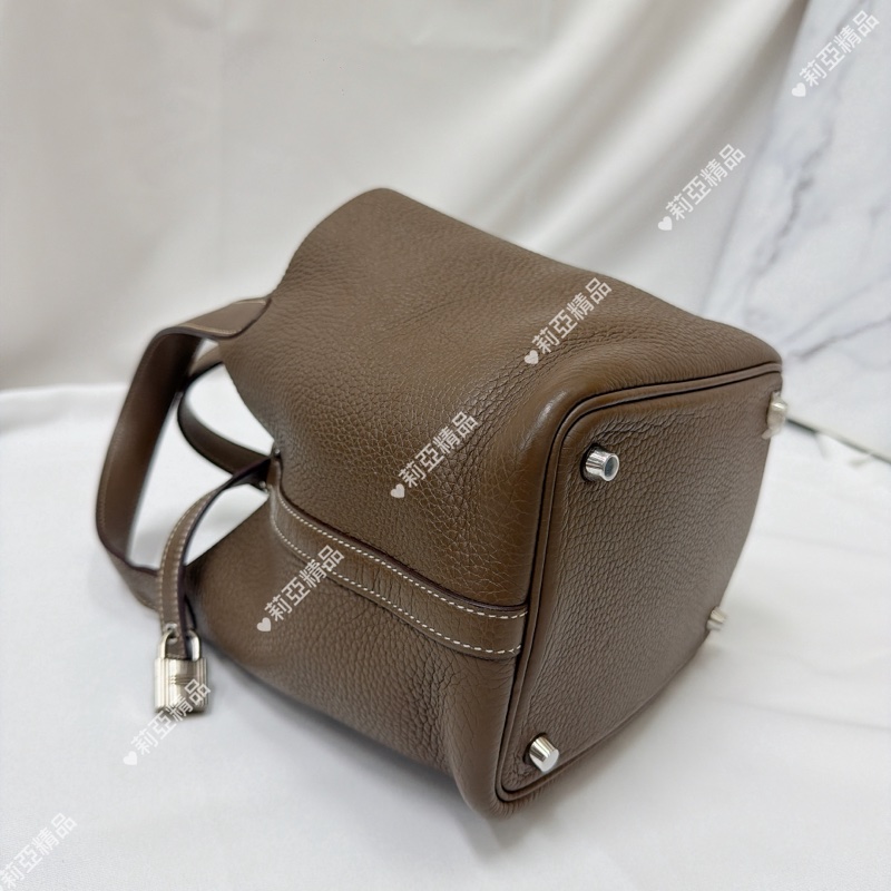 莉亞精品♡ Hermes P18 大象灰銀扣二手-4