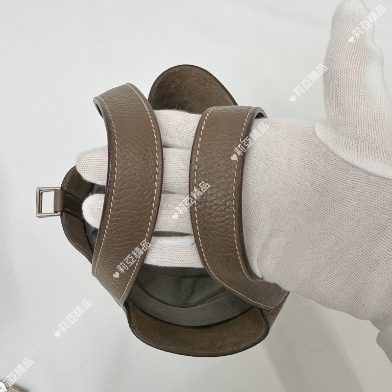 莉亞精品♡ Hermes P18 大象灰銀扣二手-11