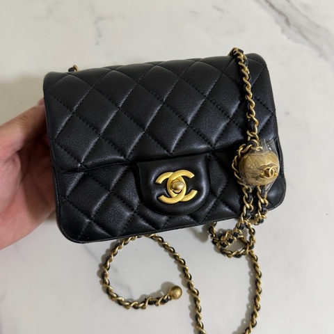 香奈兒 CF17 黑色 金球方胖子 晶片款