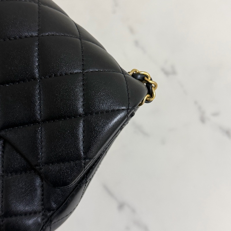 香奈兒 CF17 黑色 金球方胖子 晶片款-14