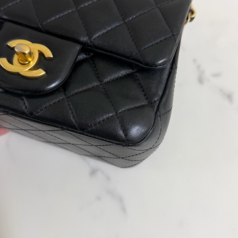 香奈兒 CF17 黑色 金球方胖子 晶片款-15