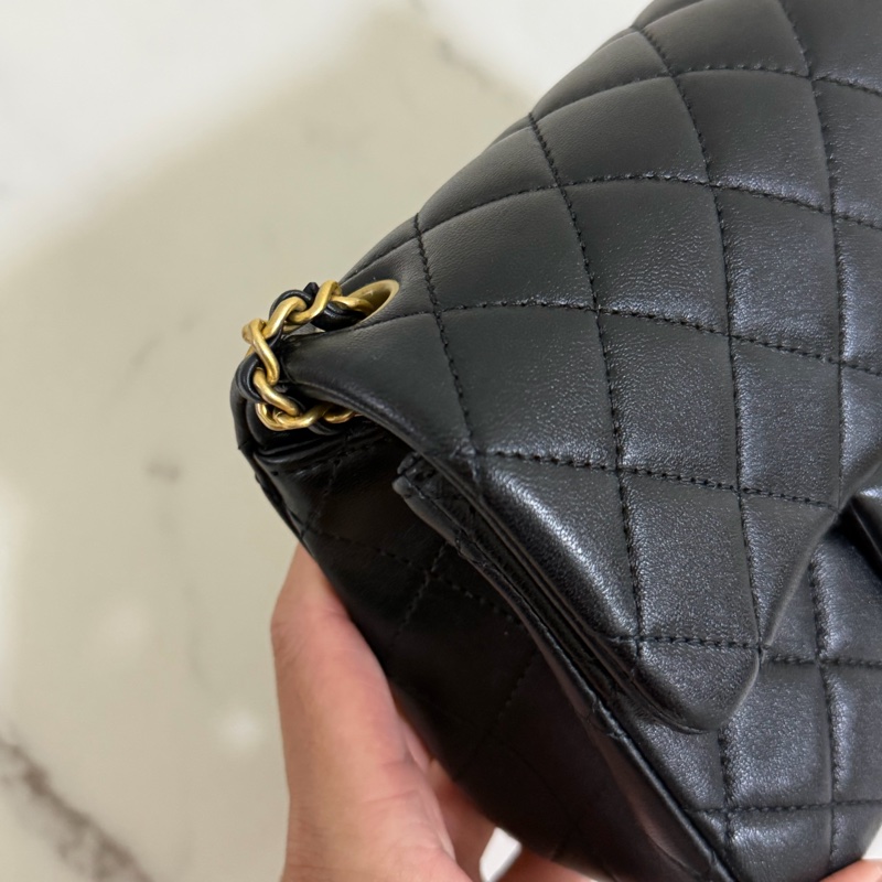 香奈兒 CF17 黑色 金球方胖子 晶片款-16