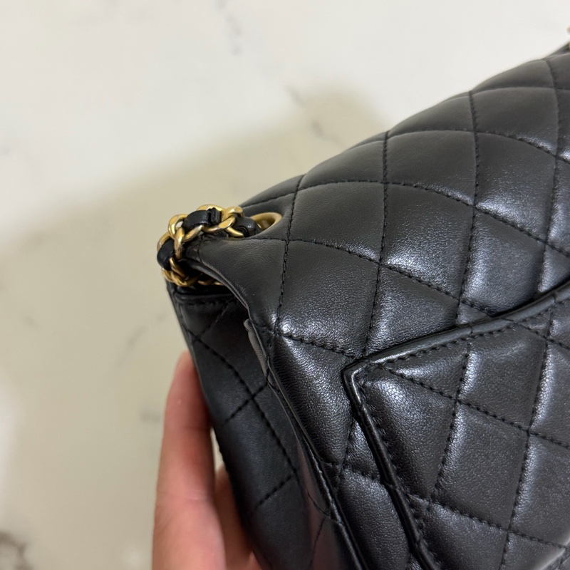 香奈兒 CF17 黑色 金球方胖子 晶片款-19