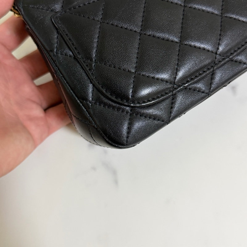 香奈兒 CF17 黑色 金球方胖子 晶片款-20