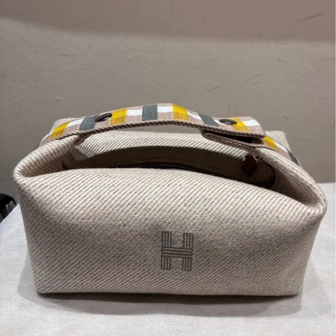 【幾乎全新】Hermes愛馬仕 Bride-a-Brac 米灰色飯盒包 小號 尺寸約21x12x17
