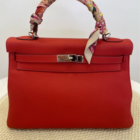 Hermes 紅色 kelly32愛馬仕 尺寸:T刻 32*23*10.5